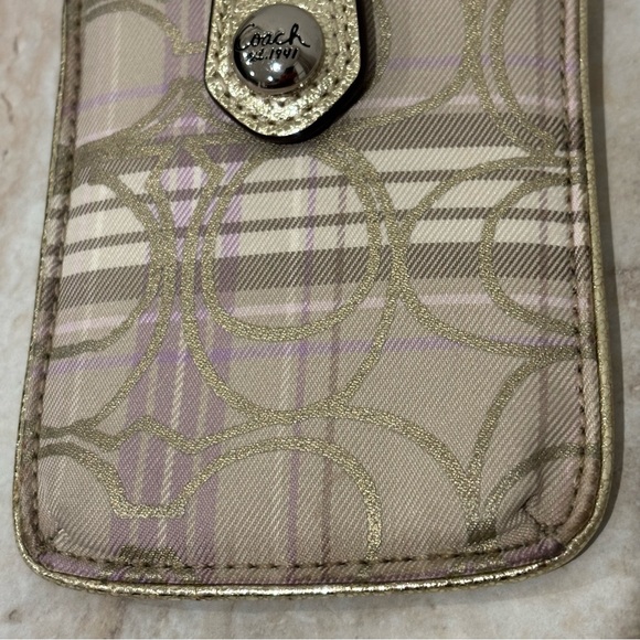 Coach metallic plaid phone holder - Picture 3 of 7